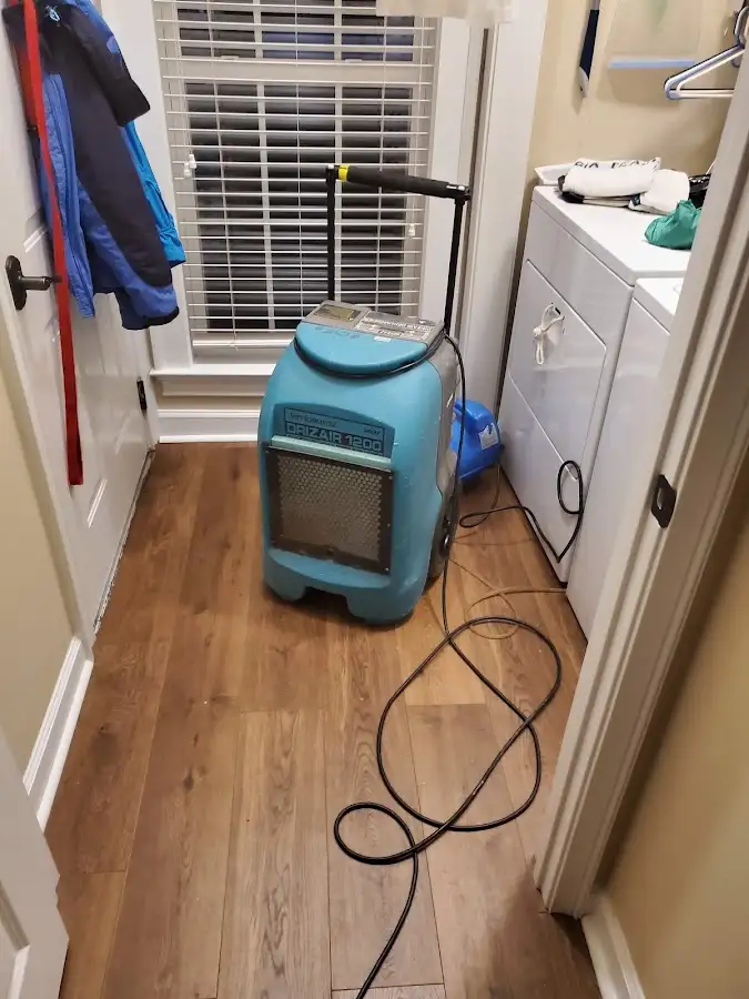 Commercial dehumidifier deployed for Flood Damage Cleanup in Summerfield