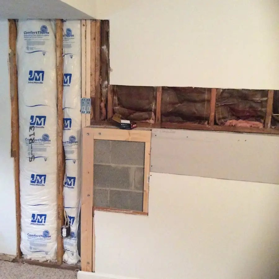 Wall insulation replacement during Contents Cleaning & Restoration in Summerfield